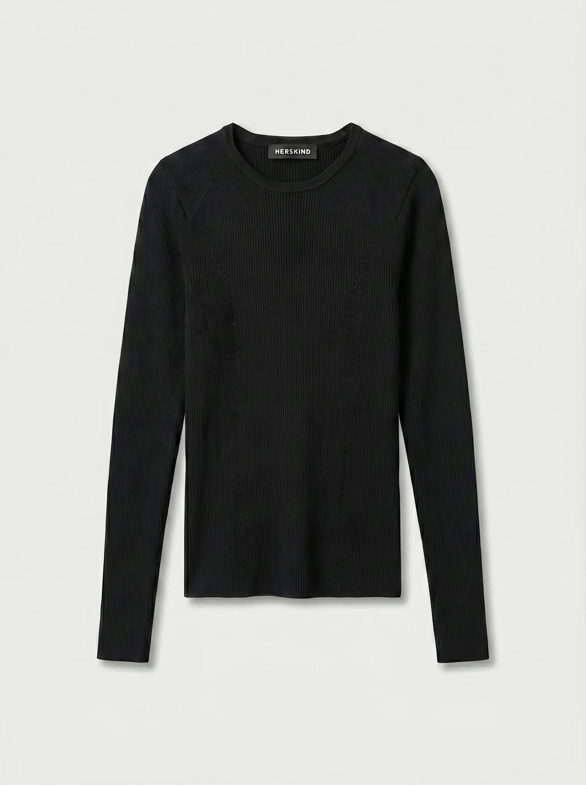 Camil Knit Blouse in Dark Grey