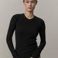 Camil Knit Blouse in Dark Grey