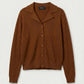 Alton Cashmere Cardigan - Dark Amber