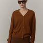 Alton Cashmere Cardigan - Dark Amber