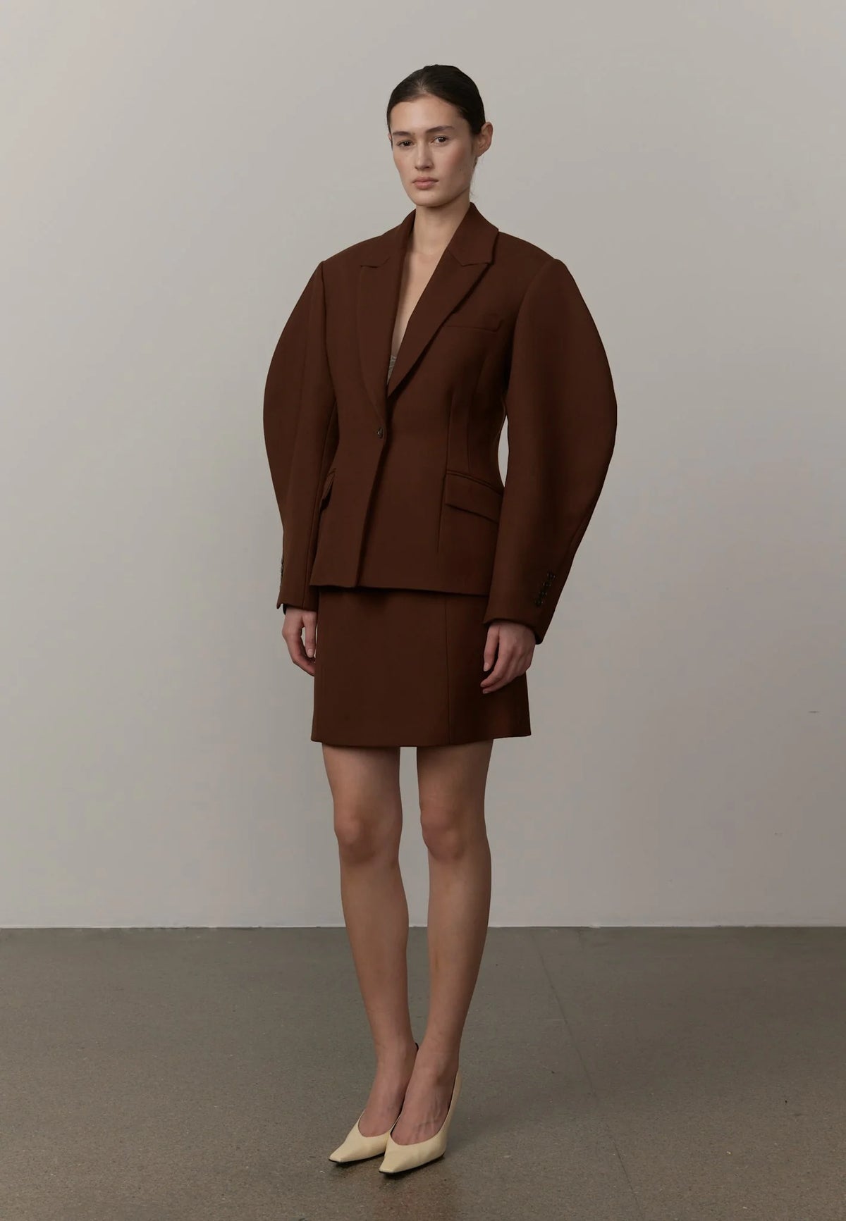 Alex Fitted Blazer - Java Brown