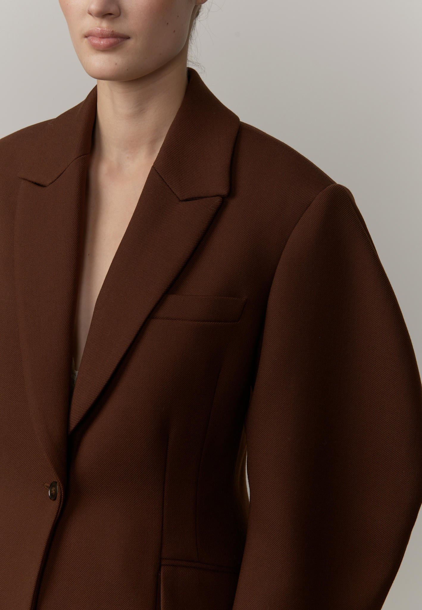 Alex Fitted Blazer - Java Brown
