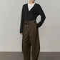 Dante Mid Waist Pants - Khaki