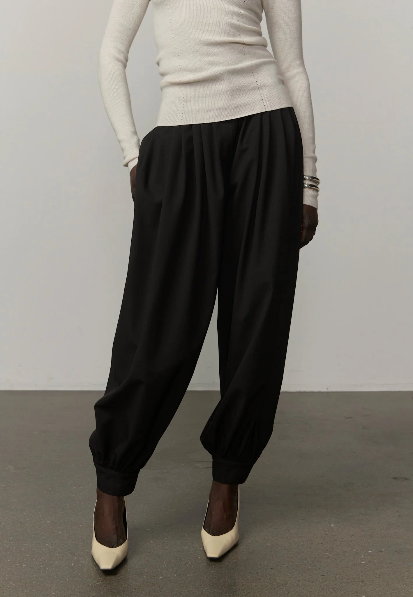 Zeth High Waist Pants - Black