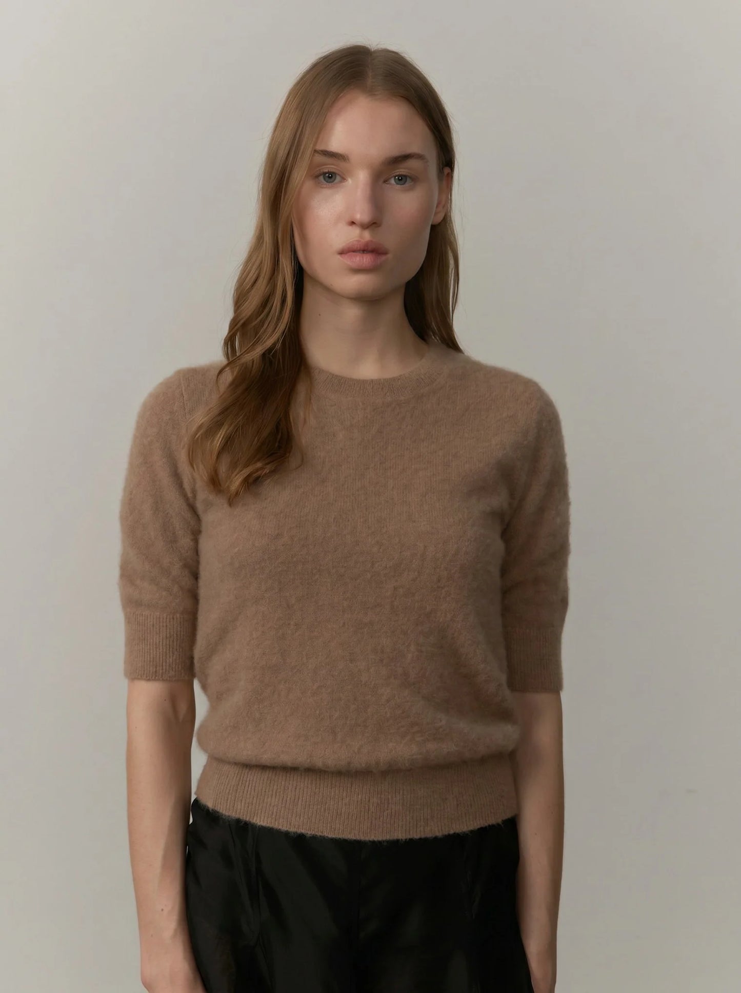 Therese Knit Blouse in Croissant
