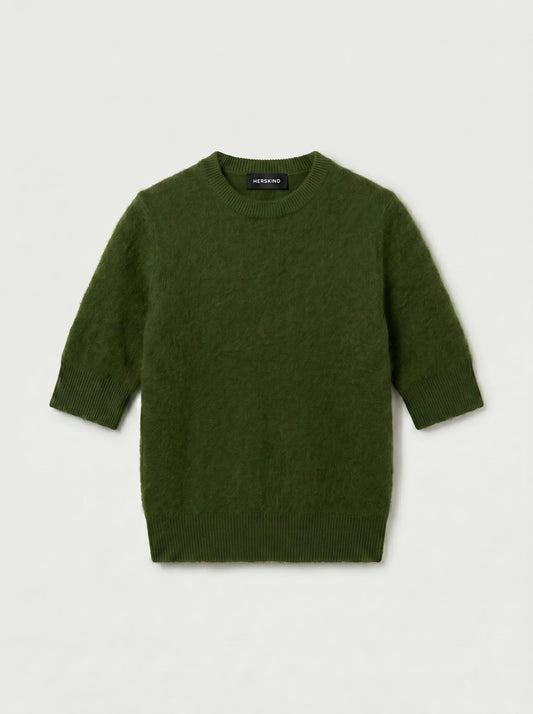 Therese Knit Blouse in Green