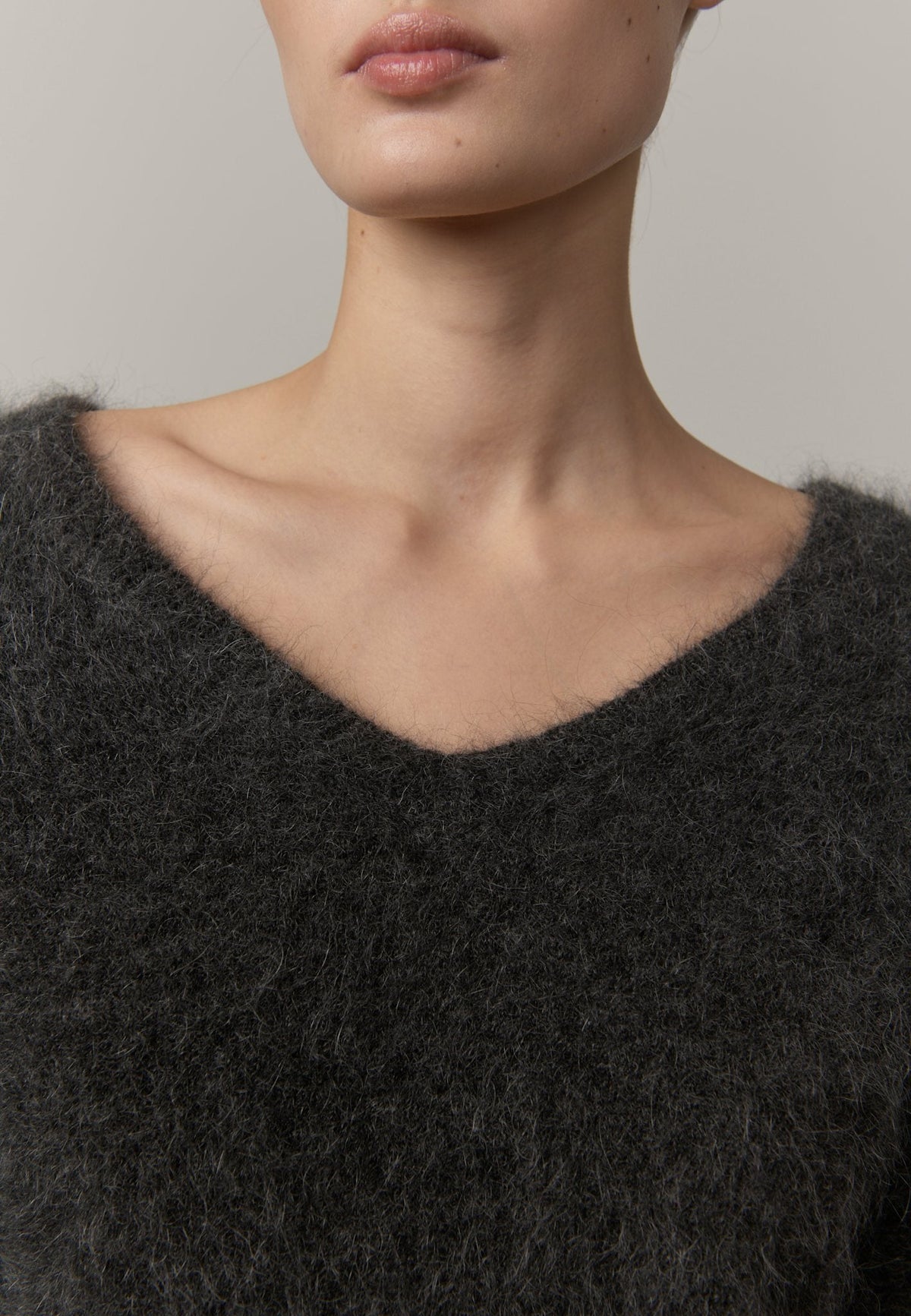 Simona Knit Blouse - Grey