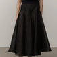 Greta Silk Skirt in Black