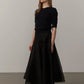 Greta Silk Skirt in Black