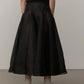 Greta Silk Skirt in Black