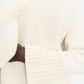 Girlfriend turtleneck feather white