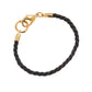 Friendship bracelet noir gold