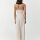 Canvas pleat cocoon dress - shell
