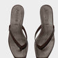 Renee leather tong sandal - moka