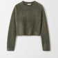Brushed crewneck olive