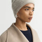 Brushed cashmere  beanie in greige