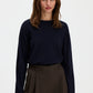 Soft wool crewneck sweater navy