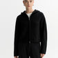 Chunky cashmere hoodie black