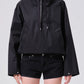 Lydia nylon popover anorak - black