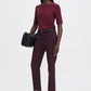 Emma cropped wool trouser burgundy