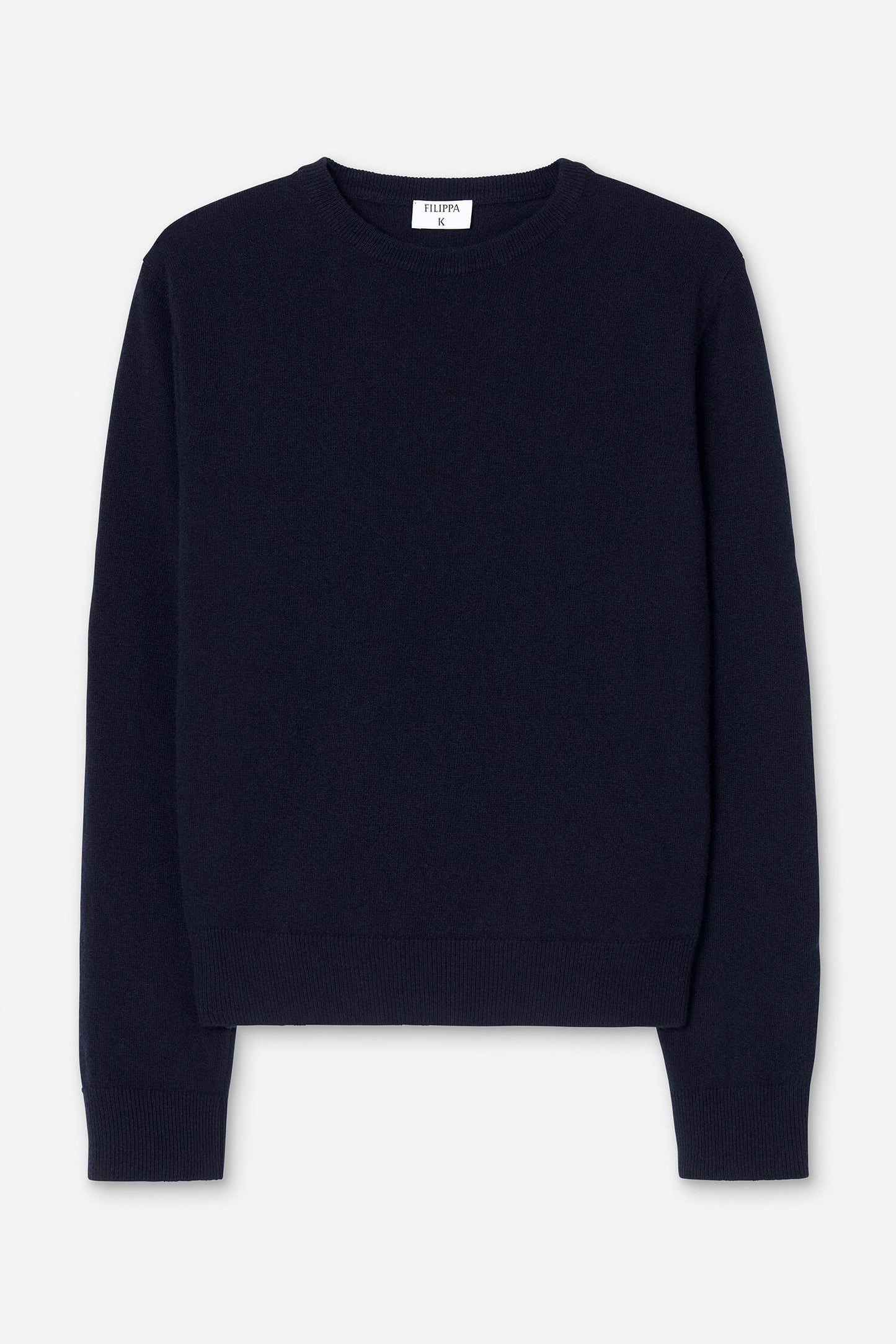Soft wool crewneck sweater navy