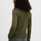 Merino short cardigan laurel green