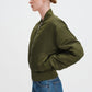Nylon zip jacket midnight green