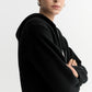 Chunky cashmere hoodie black