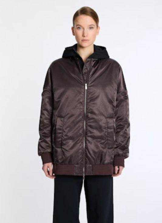 Giovanna bomber in browny plum