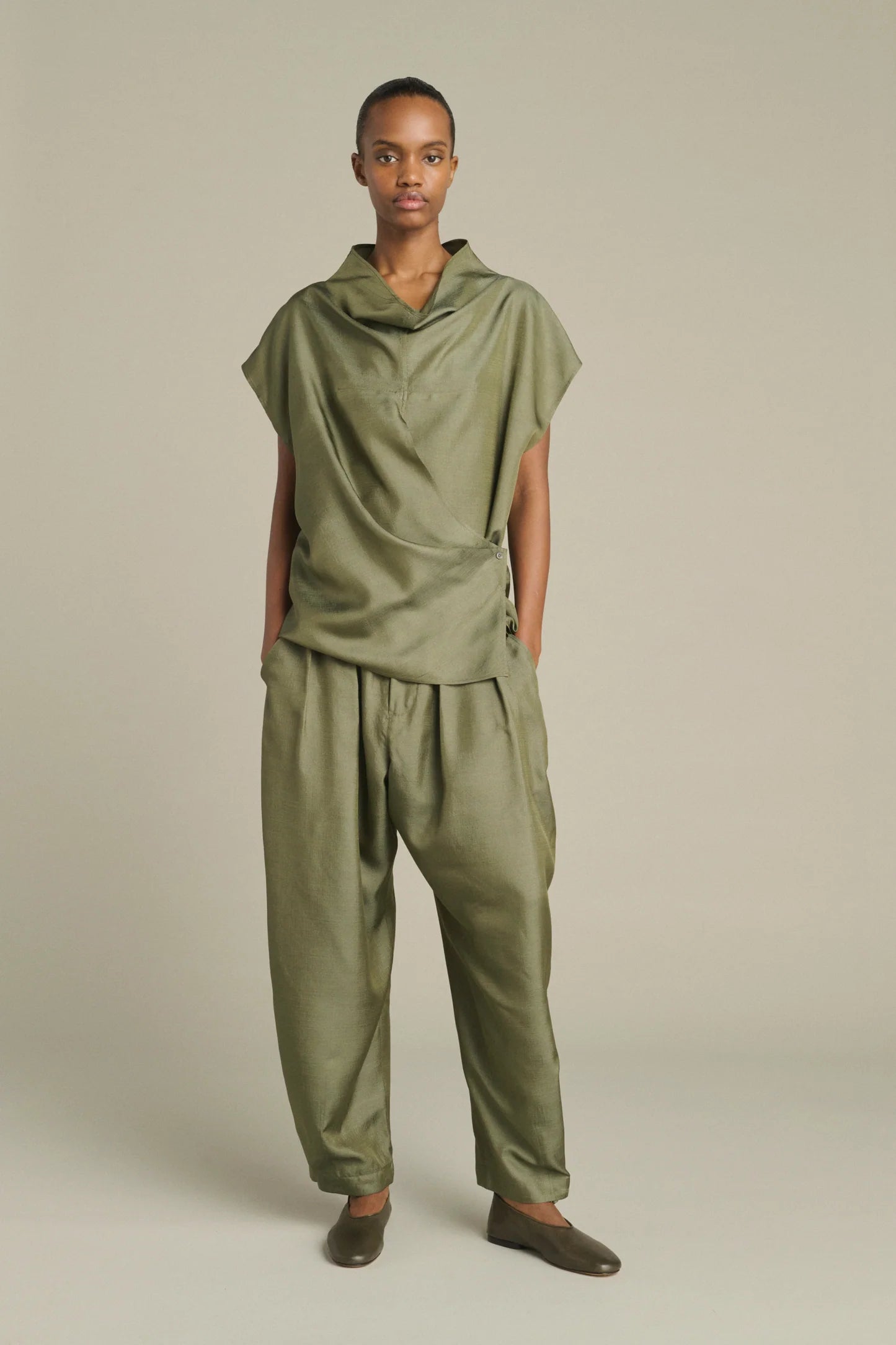 Kora top textured silk