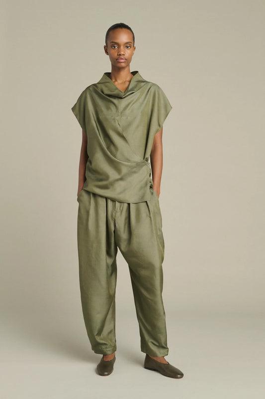 Kora top textured silk