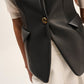 Decor sleeveless jacket in black