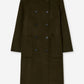 Amelia double coat - dark moss green