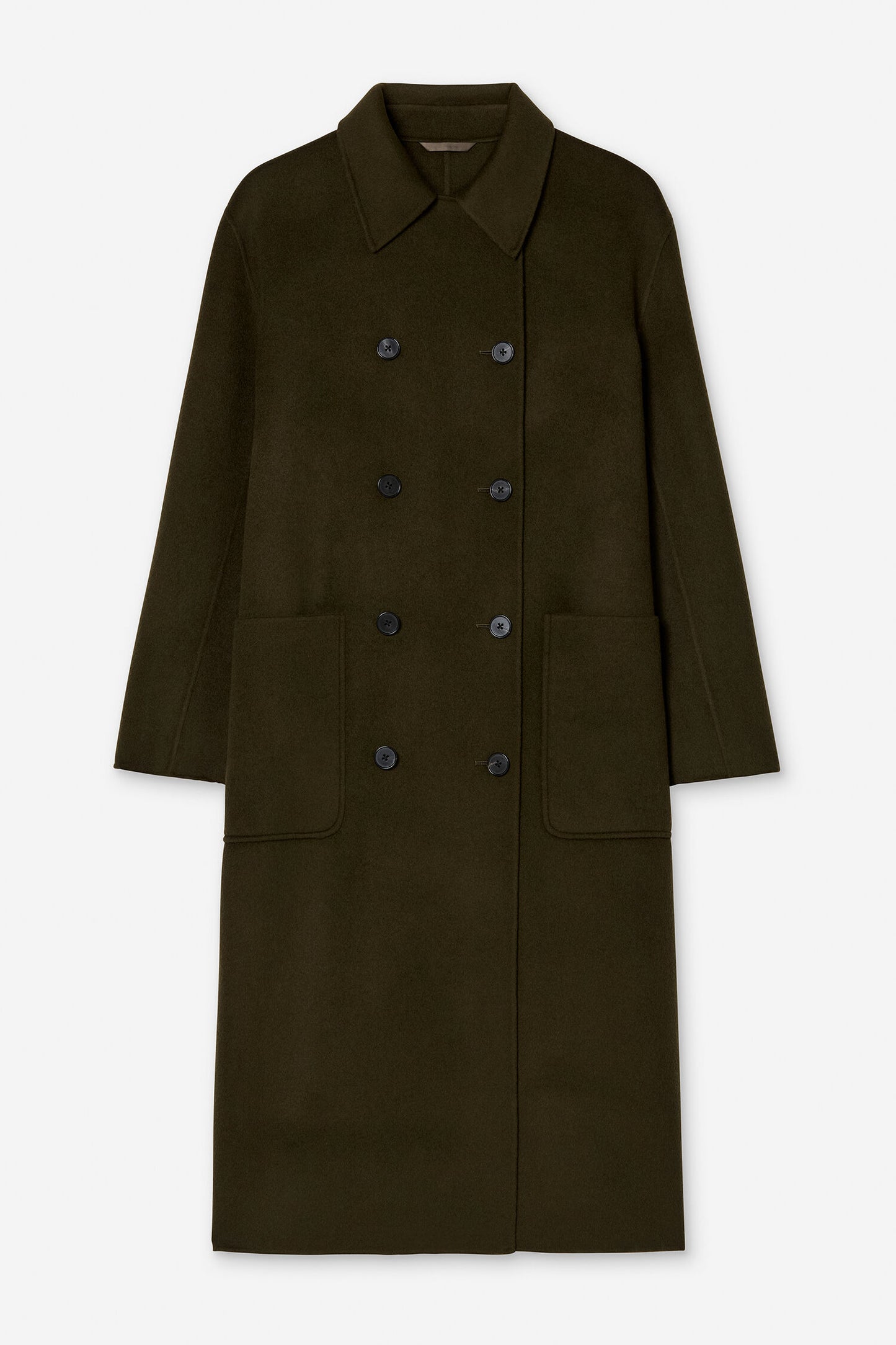 Amelia double coat - dark moss green