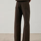 Harry trouser in waffle cotton - chocolate