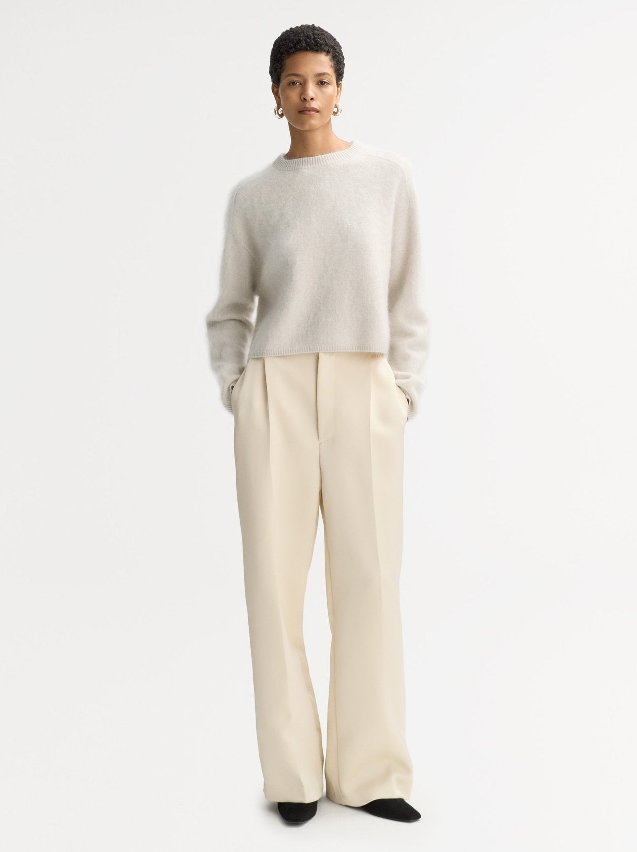 Brushed cashmere chalk