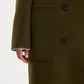 Amelia double coat - dark moss green