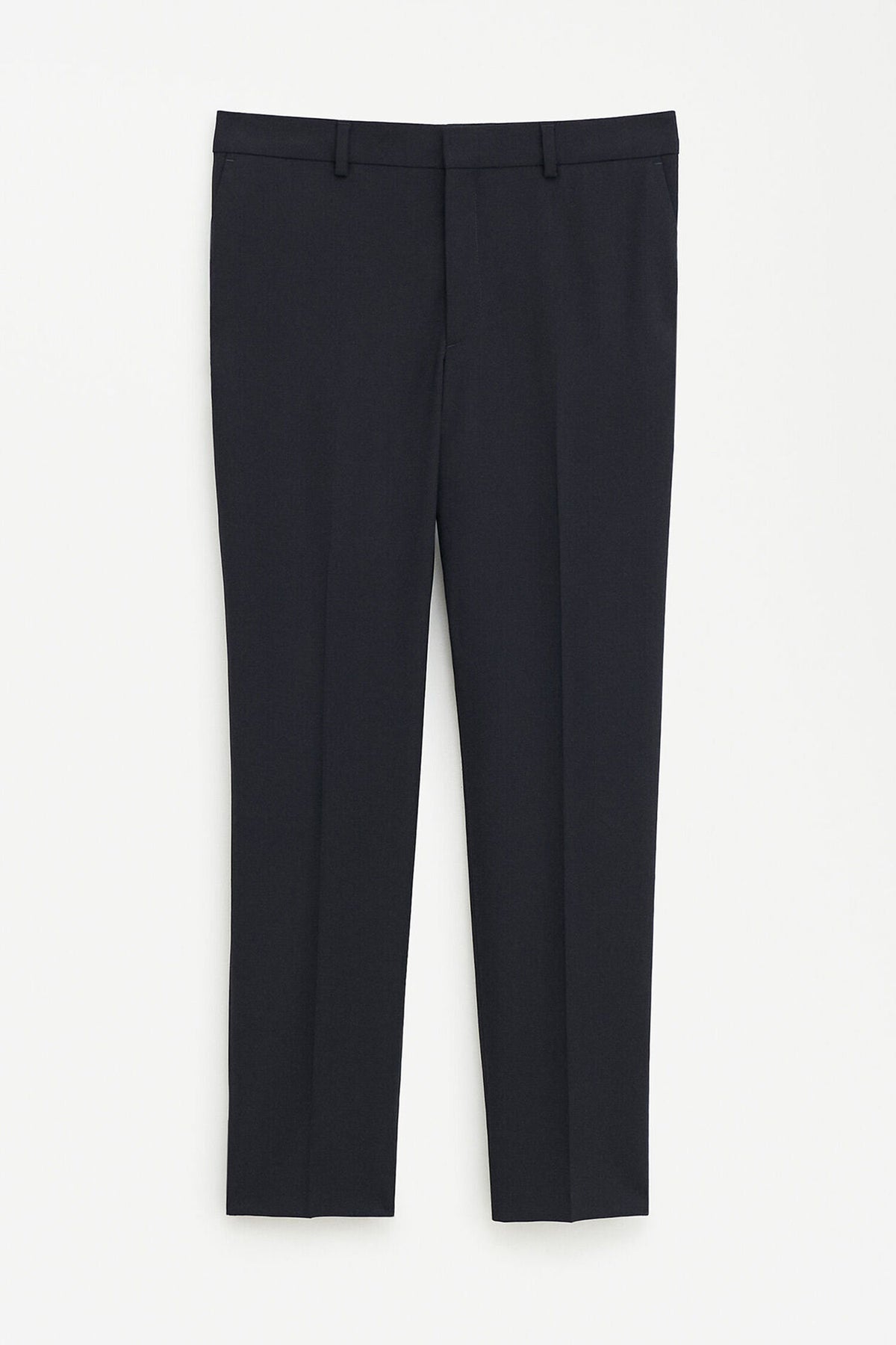 Emma cropped cool wool trouser - black