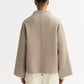 Short jacket dark sand