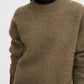 Fluffy sweater in olive green