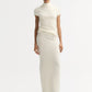 Brushed cashmere top feather white
