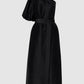 One shoulder dress black
