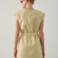 Imane short dress in organic cotton twill cream