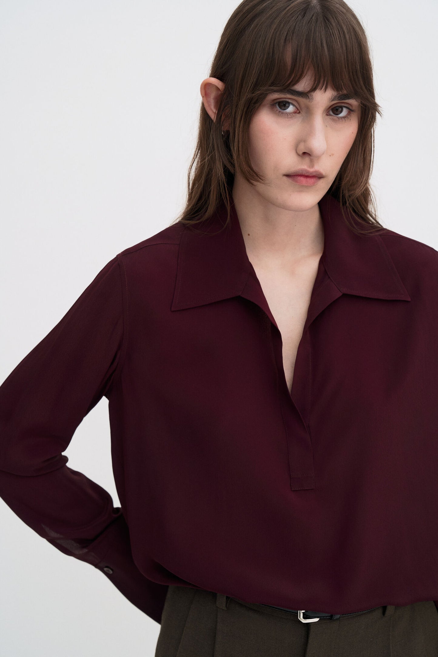 Half placket blouse