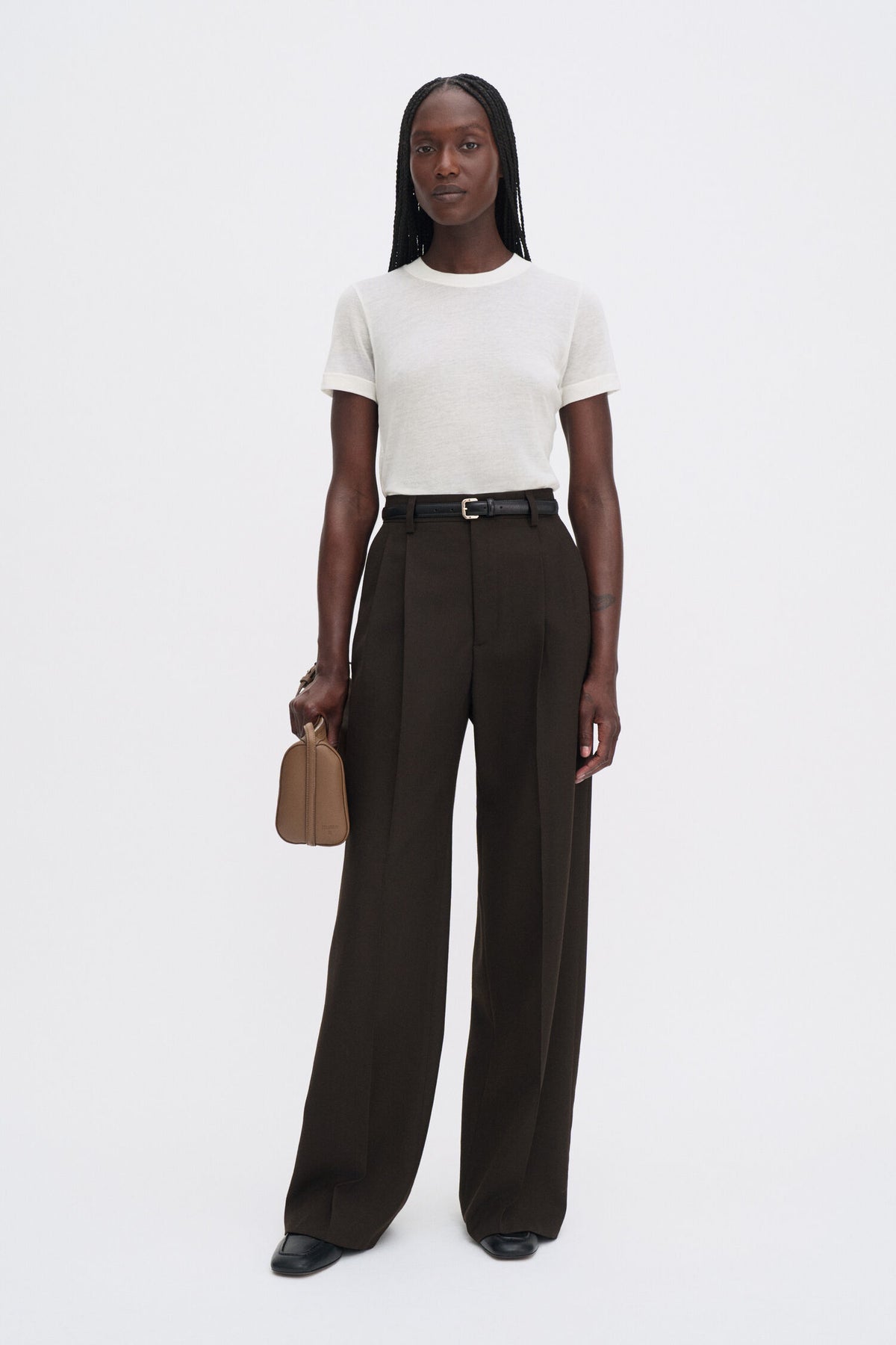 Darcey wool trouser - chocolate