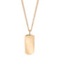 Small Gold Dog Tag on Fine Curb Chain