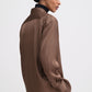 Satin shirt oak brown