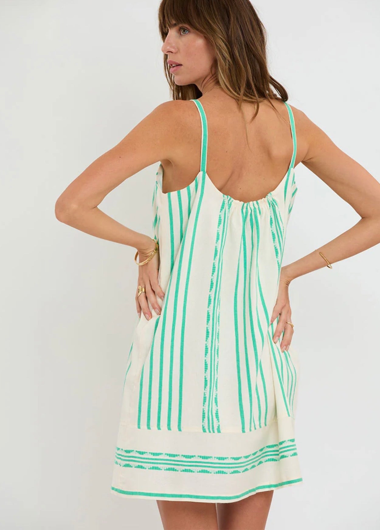 Zina swing dress - Chereka green