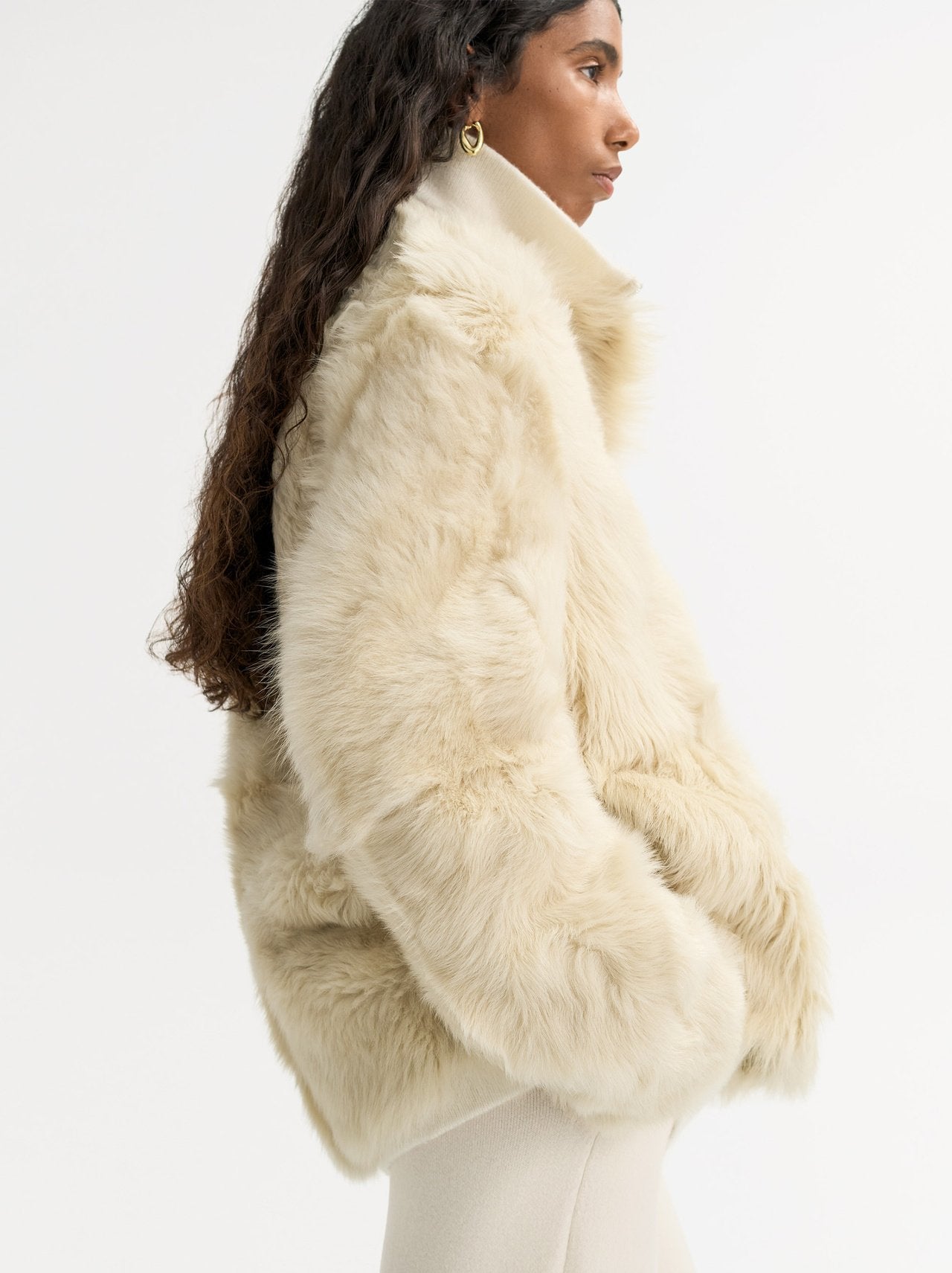 Shearling jacket chalk