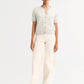 Brushed short sleeve cardigan chalk